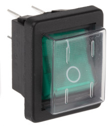 Przełącznik kołyskowy Wł.-wył. podświetlany 16 A DPST Zielony Arcolectric (Bulgin) Ltd