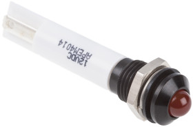 Lampka kontrolna do montażu panelowego 10.8 → 13.2V dc Pomarańczowy 8mm LED RS PRO