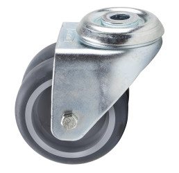 Koło samonastawne średnica kabla 75mm Pojedyncza śruba Tente 80kg wysokość całkowita 99mm