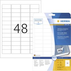 Herma 4346 Etykieta uniwersalna 45.7 x 21.2 mm Papier biały 1200 szt. Z możliwością usunięcia Drukarka atramentowa, Druk