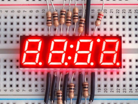 Adafruit Red 7-segment clock display - 0.39" digit height