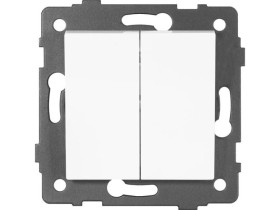 Łącznik dzwonkowy podwójny MODERN-Q, 10AX-250V~, biały