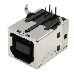 Gniazdo USB B do druku kątowe czarne
