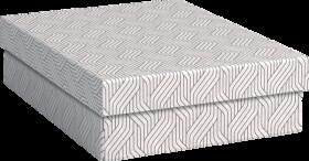 61560001 Archive Boxes, Size S, 3-Pack, White/Gray