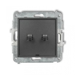 MINI Przycisk dwubiegunowy (dwa klawisze bez piktogramów osobne zasilanie) w stylu amerykańskim grafitowy 11MWPUS-44.2