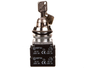 Przełącznik obrotowy 0-1 z kluczem 2Z 2R NEF30-B2X2Y W0-NEF30-B 2X2Y