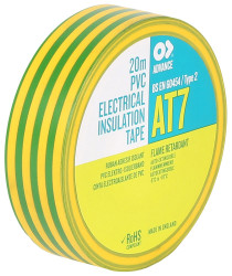 Taśma izolacyjna Zielony, żółty szerokość: 19mm grubość: 0.13mm długość: 20m PVC 8000V Advance Tapes