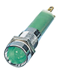 Lampka kontrolna do montażu panelowego 12V, zielona 8mm LED Chrom CML Innovative Technologies