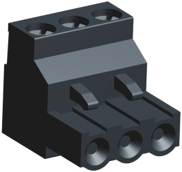 Wtykowy blok zaciskowy 3 -pinowe raster 5.08mm Montaż na kablu Męski TE Connectivity