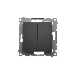 Simon 54 Łącznik świecznikowy 10AX 250V szybkozłącza, czarny mat DW5.01/49