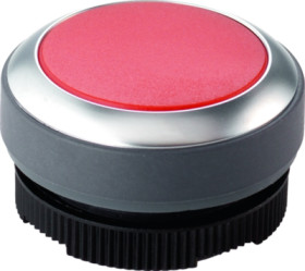 Pushbutton switch, illuminable, latching, waistband round, yellow, front ring silver, mounting Ø 22.3 mm, 1.30.270.001/2301