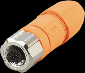 Jack, M12, 5 pole, screw connection, straight, EVC810