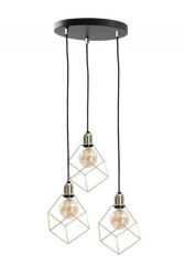 Lampa wisząca loftowa 3x E27 TAHO GOLD
