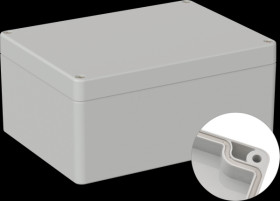 Industrial housing, 160 x 120 x 75 mm, IP66, light gray