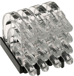 Światłowód do LED, sztywny, kątowy, dł. 29.38mm, 4-rzędowy, 16-drożny, , MENTOR