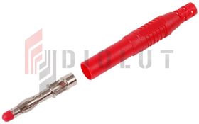 Wtyk banan bezp. 4mm WB503-R 19A CAT II 1000V czerwon