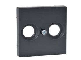MERTEN Płytka czołowa gniazd antenowych 2 otwory antracyt system M MTN4122-0414 SCHNEIDER ELECTRIC