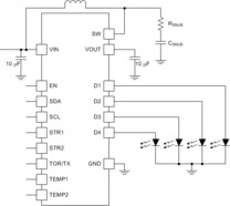 Synchronous boost quad LED flash driver with 2A high-side current sources | YCG | 25 | -40 to 85
