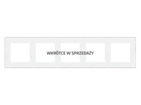 SIMON 55 Ramka 5 pięciokrotna DUO biała podstawa chrom TRD5.163/111 KONTAKT SIMON