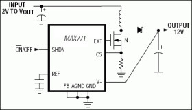 5V/12V/15V or Adjustable, High-Efficiency Low-I, Step-Up DC-DC Controllers