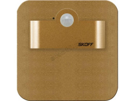 Oprawa przyschodowa z czujnikiem ruchu Salsa Short LED PIR 120 st. Motion Sensor Light 10 V DC 1,0 W IP 20 3000 K mosiądz mat