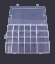 Pudełko na elementy 24 przegródki; 35x21,5x4,6cm