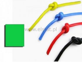 Kabel silikonowy - zielony; cynowana miedź 0,15mm2