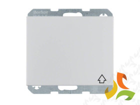 BERKER K.5 Gniazdo z uziemieniem schuko z samozamykającą się pokrywą i przesłonami aluminium 47517203 HAGER