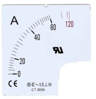 MIER-SKALA60/5/96 Skala do miernika 96x96mm, 5AVAC - pomiar pośredni do 60AAC