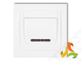 DECO Wyłącznik hotelowy biały mat 25DSH-1 KARLIK