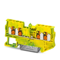 Złączka szynowa PE 4-przewodowa 2,5mm2, listwa zaciskowa koloru żółto-zielonego XT 2,5-QUATTRO-PE