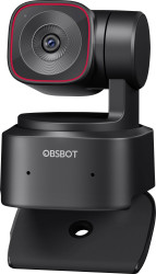 Obsbot Tiny 2 Lite PTZ Kamera internetowa 4K 3840 x 2160 Pixel Szybkie automatyczne śledzenie dzięki AI, Sterowanie gest