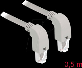 85876 Network cable RJ45 Cat.6A S/FTP downwards / downwards angled 0.5