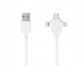 Kabel USB 3w1 microUSB/Lightnig/USB-C LB0112 LIBOX