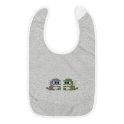 Bubble Bobble Embroidered Baby Bib