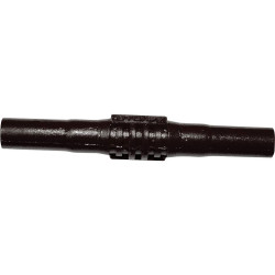 Mueller BU-32601-0 Adapter Connects 2x4mm Banana Sockets Black Nickel-Plated