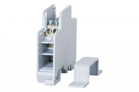 Blok rozdzielczy jednobiegunowy 60A - korpus szary