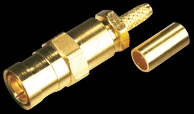 SMB plug for RG174/U, crimp version
