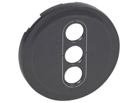 CELIANE Plakietka do gniazd 3xRCA "żeńskich" grafitowa 067863 LEGRAND