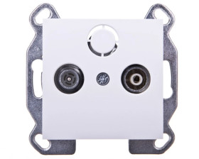 Lumina Gniazdo antenowe RTV przelotowe białe WL3020