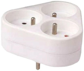 Rozgałęźnik wtyczkowy 3-drożny, 6 A, 16 A