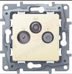 NILOE GNIAZDO TV-RD-SAT PRZELOT 14DB KREM