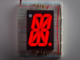 Adafruit Red Hex-Segment Single Digit - 2.3" Tall Common anode