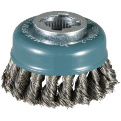 Makita D-73374 Cup Brush 80mm metal X-lock 1pc for efficient cleaning