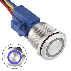 Przełącznik hermetyczny 250V 3A bistabilny 22 mm ( niebieski )