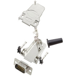 Encitech 6355-8064-01 D-Sub Pin Strip set 45&#xB0; 15 Pins Solder Bucket