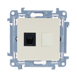 Gniazdo telefoniczne RJ12 pojedyncze kremowe CT1.01/41 Kontakt Simon10