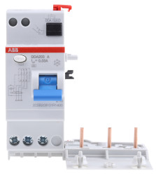 Przełącznik RCD, Typ A, 3-biegunowy, 40A, 30mA, ABB, DDA 200 A System Pro M Compact CE 230 → 400V