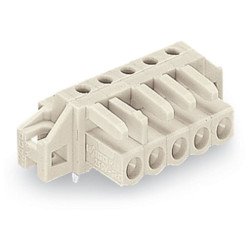 WAGO 722-232/031-000 Female MCS-MIDI 2P 5mm Flanged Angled Solder Pins