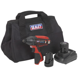 Sealey CP1203KIT Impact Driver Kit 1/4&quot; Hex Drive 12V Li-ion - 2 Batteries